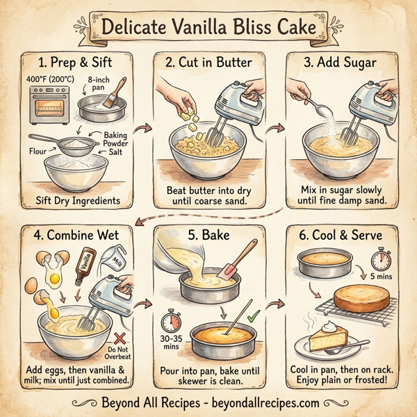 Delicate Vanilla Bliss Cake instructions