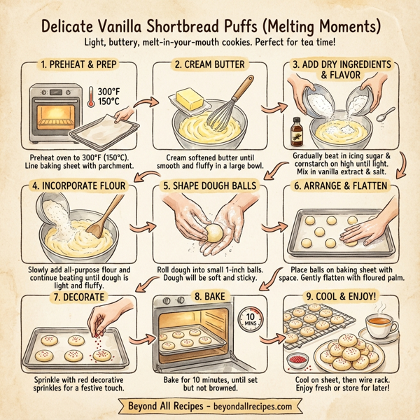 Delicate Vanilla Shortbread Puffs instructions
