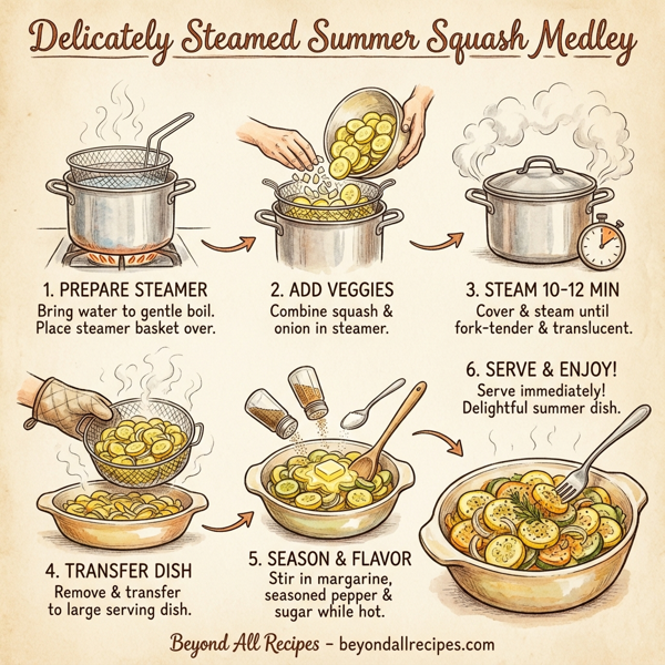 Delicately Steamed Summer Squash Medley instructions