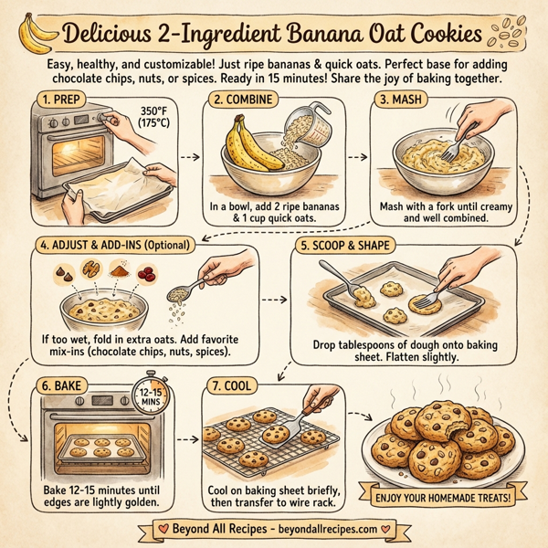 Delicious 2-Ingredient Banana Oat Cookies instructions