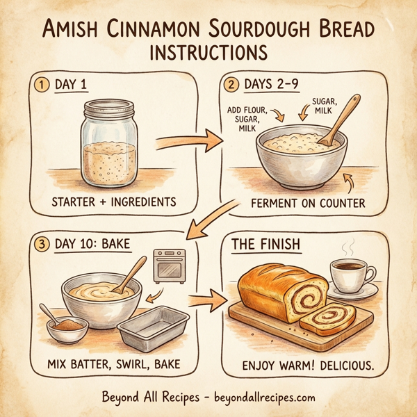 Delicious Amish Cinnamon Sourdough Bread instructions