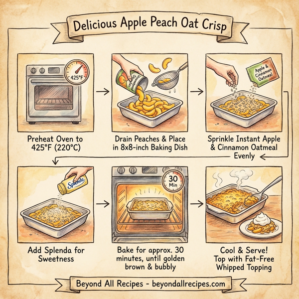 Delicious Apple Peach Oat Crisp instructions