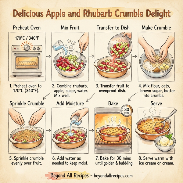 Delicious Apple and Rhubarb Crumble Delight instructions