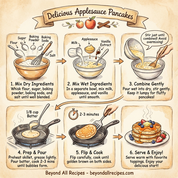 Delicious Applesauce Pancakes instructions