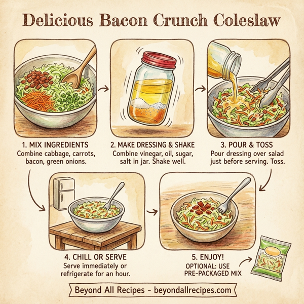 Delicious Bacon Crunch Coleslaw instructions
