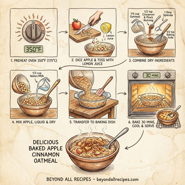 Delicious Baked Apple Cinnamon Oatmeal instructions