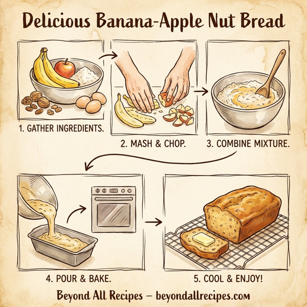 Delicious Banana-Apple Nut Bread instructions