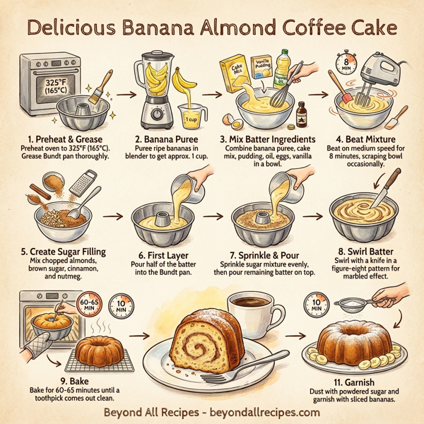 Delicious Banana Almond Coffee Cake instructions