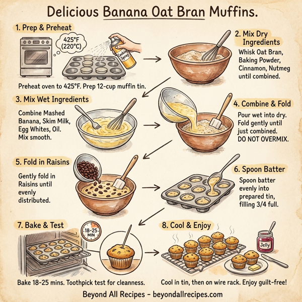 Delicious Banana Oat Bran Muffins instructions