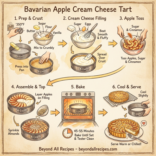 Delicious Bavarian Apple Cream Cheese Tart instructions