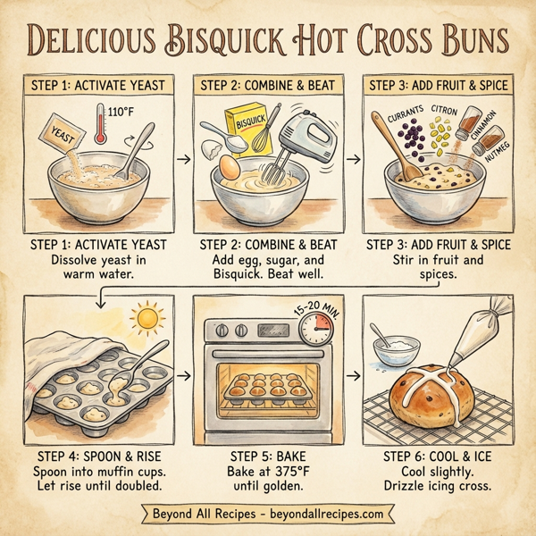 Delicious Bisquick Hot Cross Buns instructions