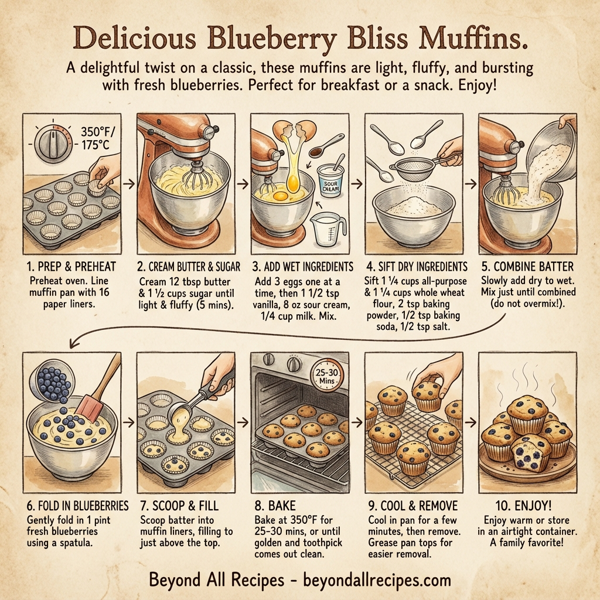 Delicious Blueberry Bliss Muffins instructions