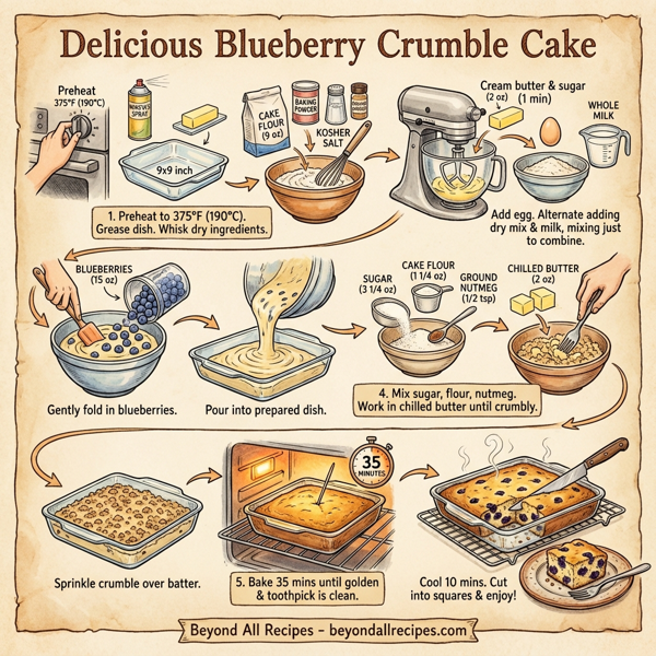 Delicious Blueberry Crumble Cake instructions