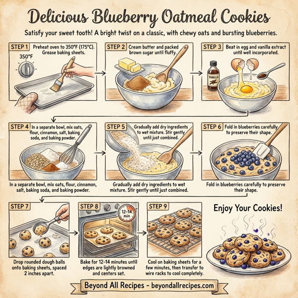 Delicious Blueberry Oatmeal Cookies instructions