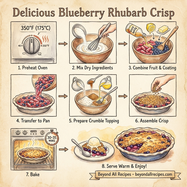 Delicious Blueberry Rhubarb Crisp instructions