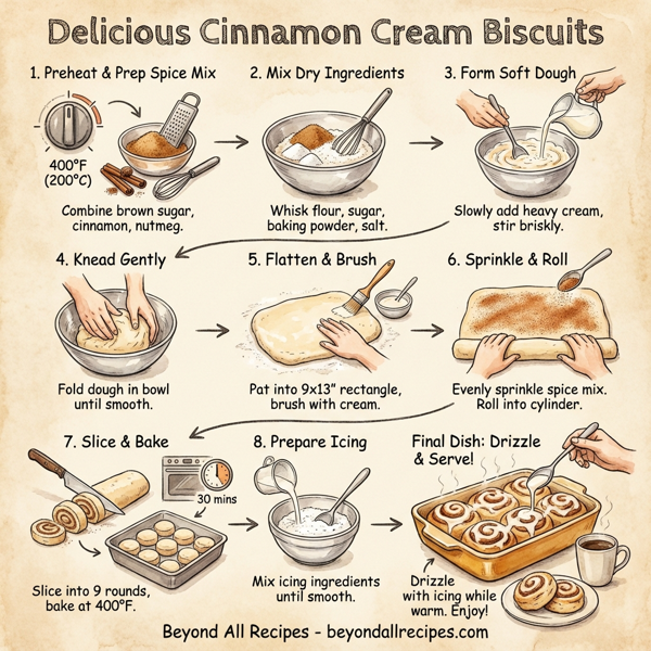 Delicious Cinnamon Cream Biscuits instructions