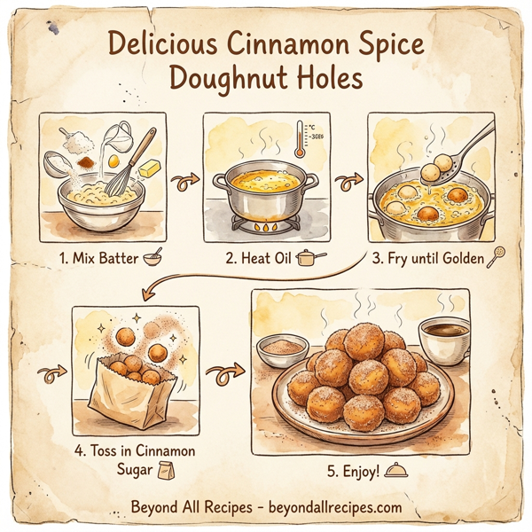 Delicious Cinnamon Spice Doughnut Holes instructions