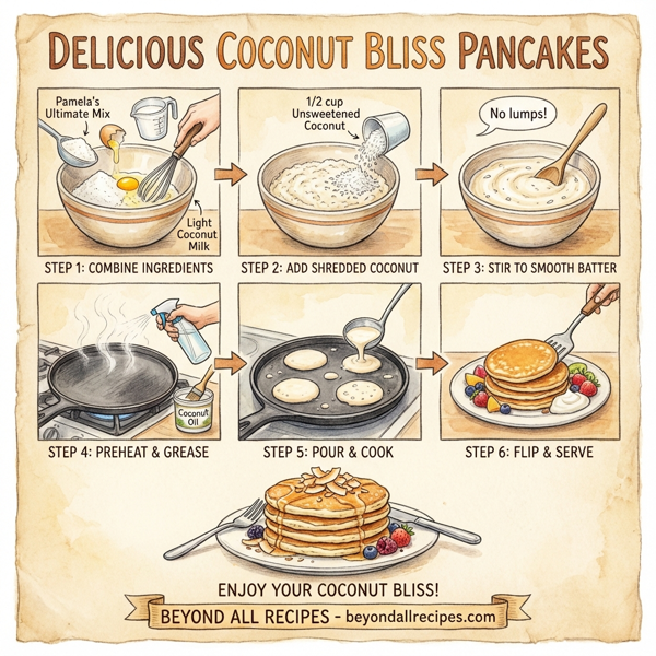 Delicious Coconut Bliss Pancakes instructions