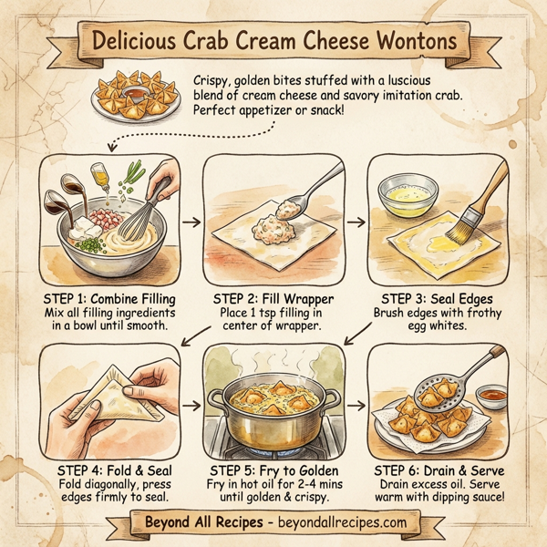 Delicious Crab Cream Cheese Wontons instructions
