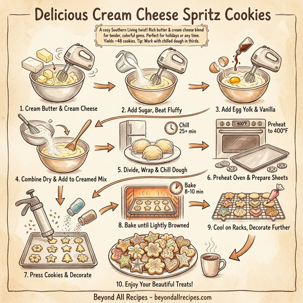 Delicious Cream Cheese Spritz Cookies instructions