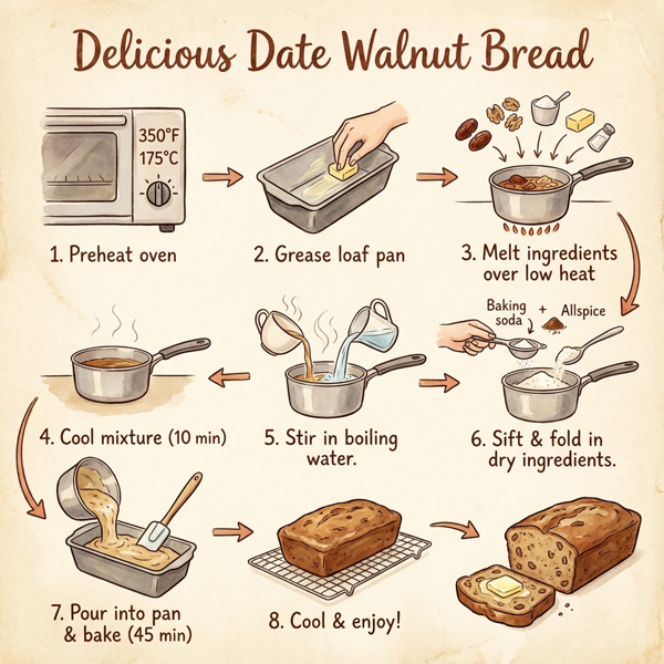 Delicious Date Walnut Bread instructions
