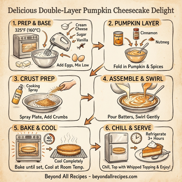 Delicious Double-Layer Pumpkin Cheesecake Delight instructions