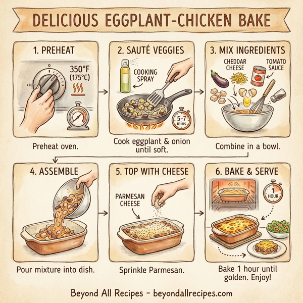 Delicious Eggplant-Chicken Bake instructions
