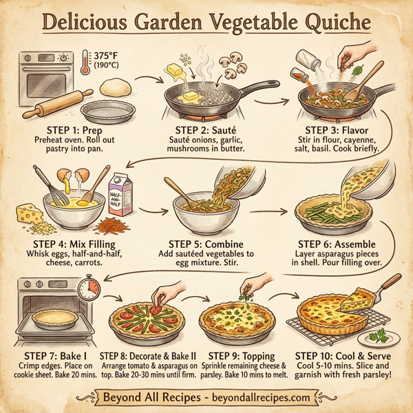 Delicious Garden Vegetable Quiche instructions