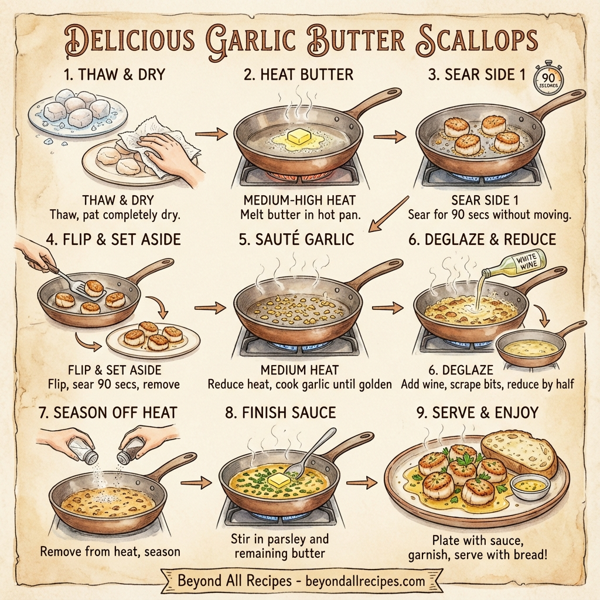 Delicious Garlic Butter Scallops instructions