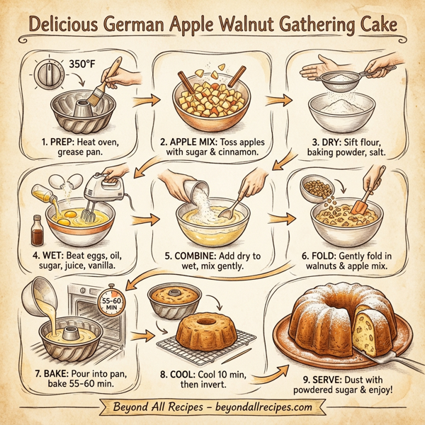 Delicious German Apple Walnut Gathering Cake instructions