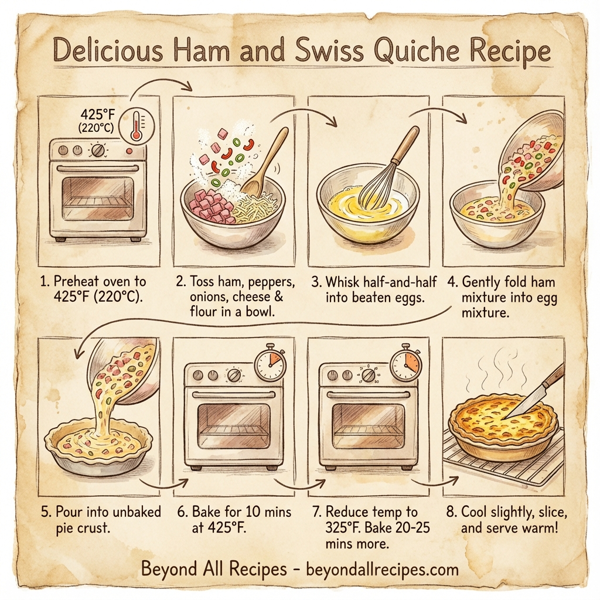 Delicious Ham and Swiss Quiche instructions