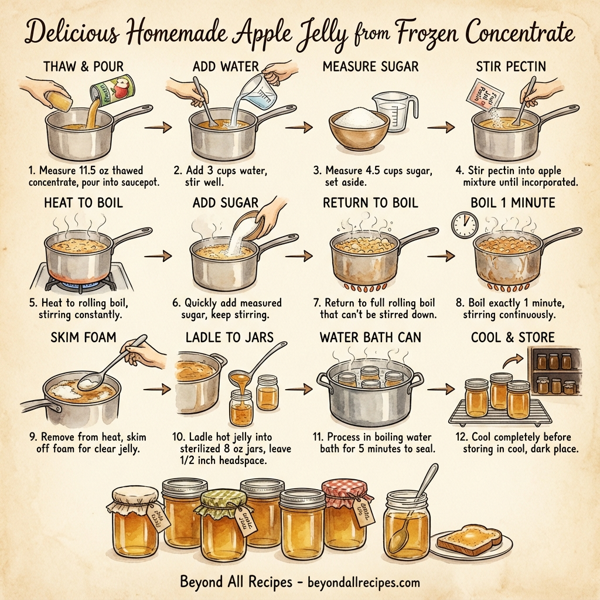 Delicious Homemade Apple Jelly from Frozen Concentrate instructions