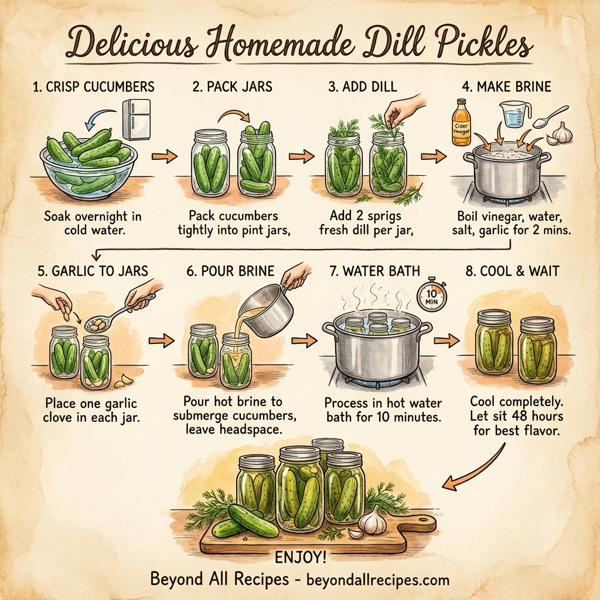 Delicious Homemade Dill Pickles instructions