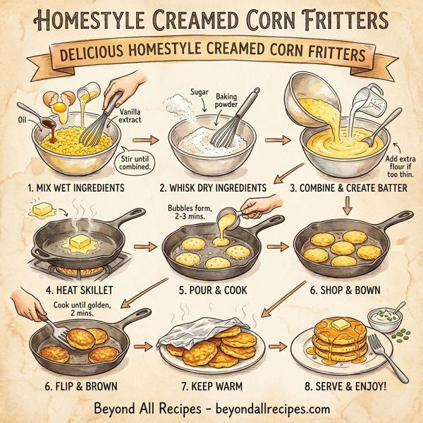 Delicious Homestyle Creamed Corn Fritters instructions