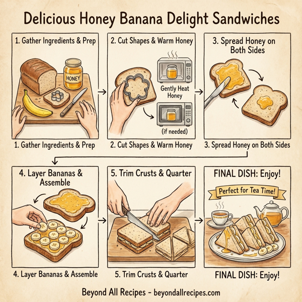 Delicious Honey Banana Delight Sandwiches instructions