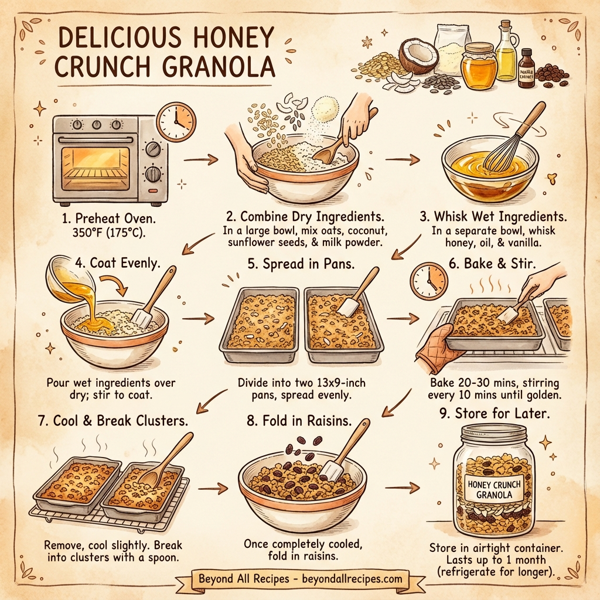 Delicious Honey Crunch Granola instructions