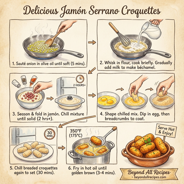 Delicious Jamón Serrano Croquettes instructions