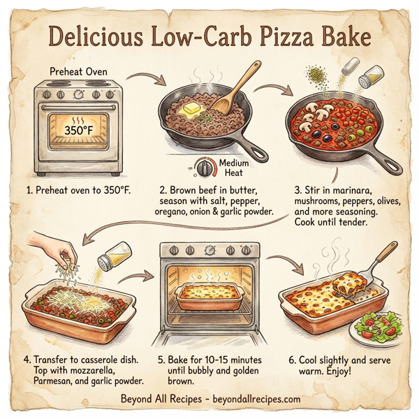 Delicious Low-Carb Pizza Bake instructions