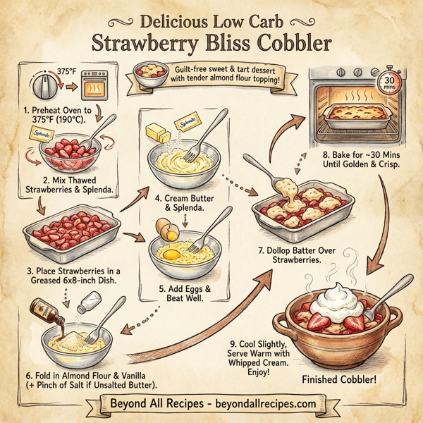 Delicious Low Carb Strawberry Bliss Cobbler instructions