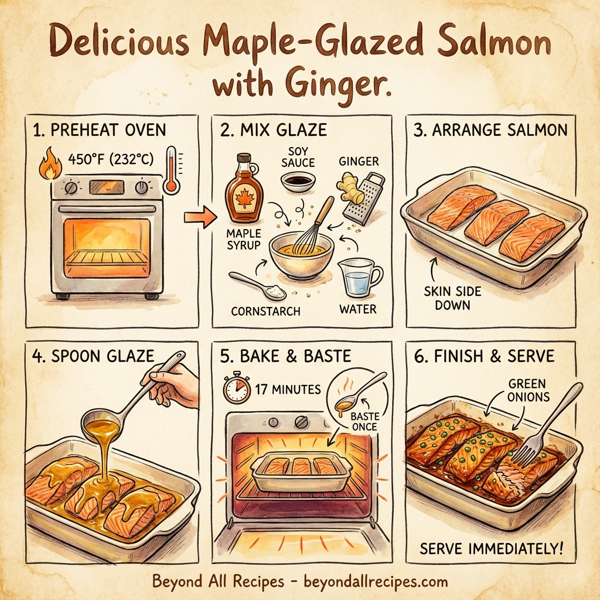Delicious Maple-Glazed Salmon with Ginger instructions