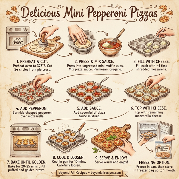 Delicious Mini Pepperoni Pizzas instructions