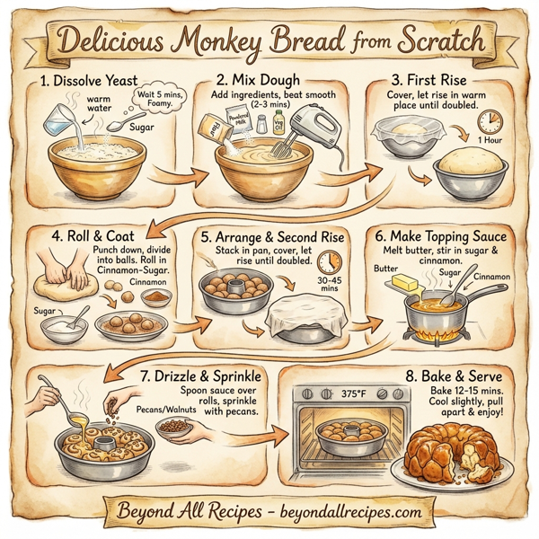 Delicious Monkey Bread from Scratch instructions