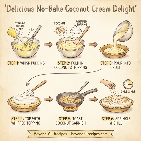 Delicious No-Bake Coconut Cream Delight instructions