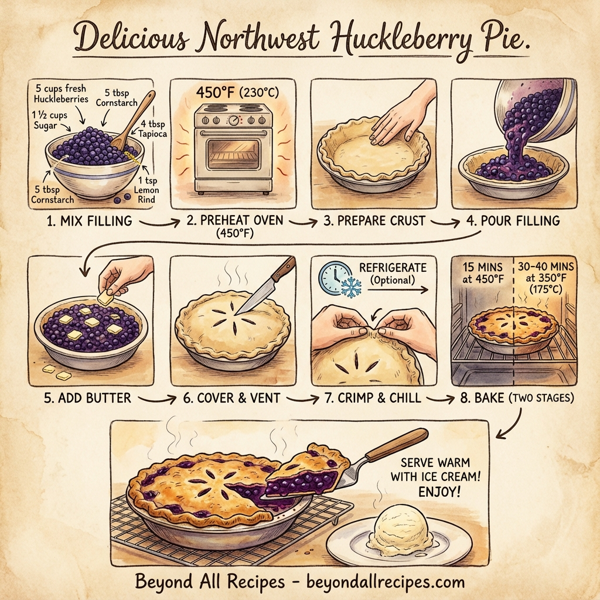 Delicious Northwest Huckleberry Pie instructions