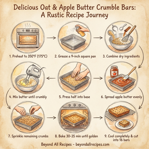 Delicious Oat & Apple Butter Crumble Bars instructions