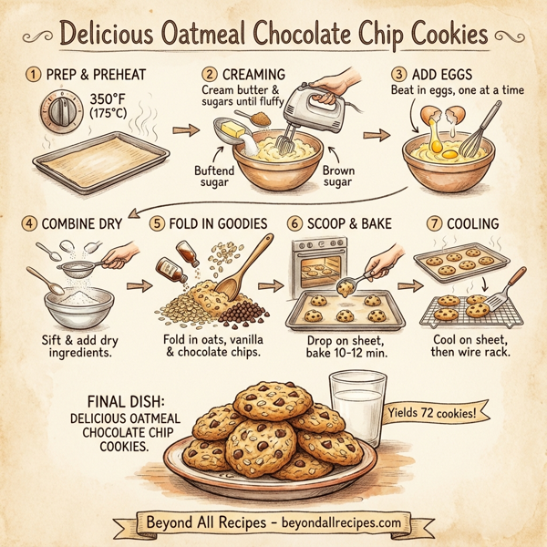 Delicious Oatmeal Chocolate Chip Cookies instructions