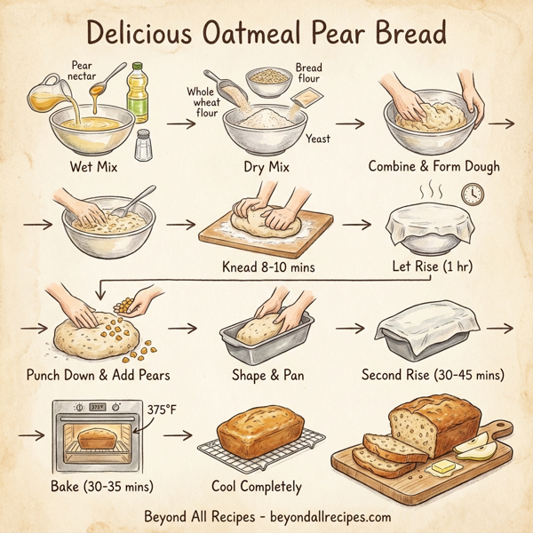 Delicious Oatmeal Pear Bread instructions
