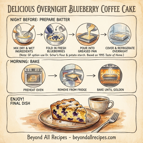 Delicious Overnight Blueberry Coffee Cake instructions