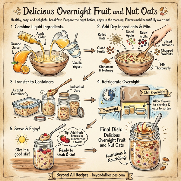 Delicious Overnight Fruit and Nut Oats instructions