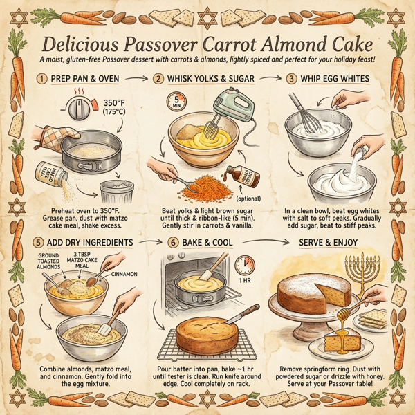 Delicious Passover Carrot Almond Cake instructions
